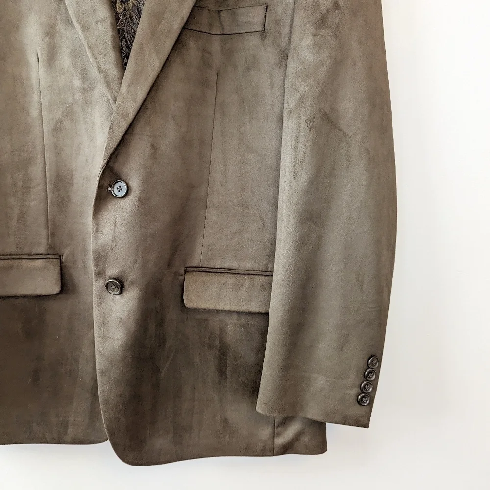Lauren Ralph‎ Lauren Brown Faux Suede Sport Coat Blazer Size 40R